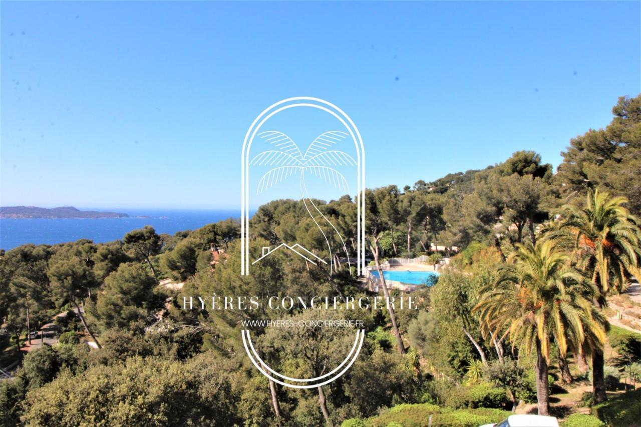 T3 Standing-Splendide vue mer - Piscine/Parking Appartement Hyères Buitenkant foto