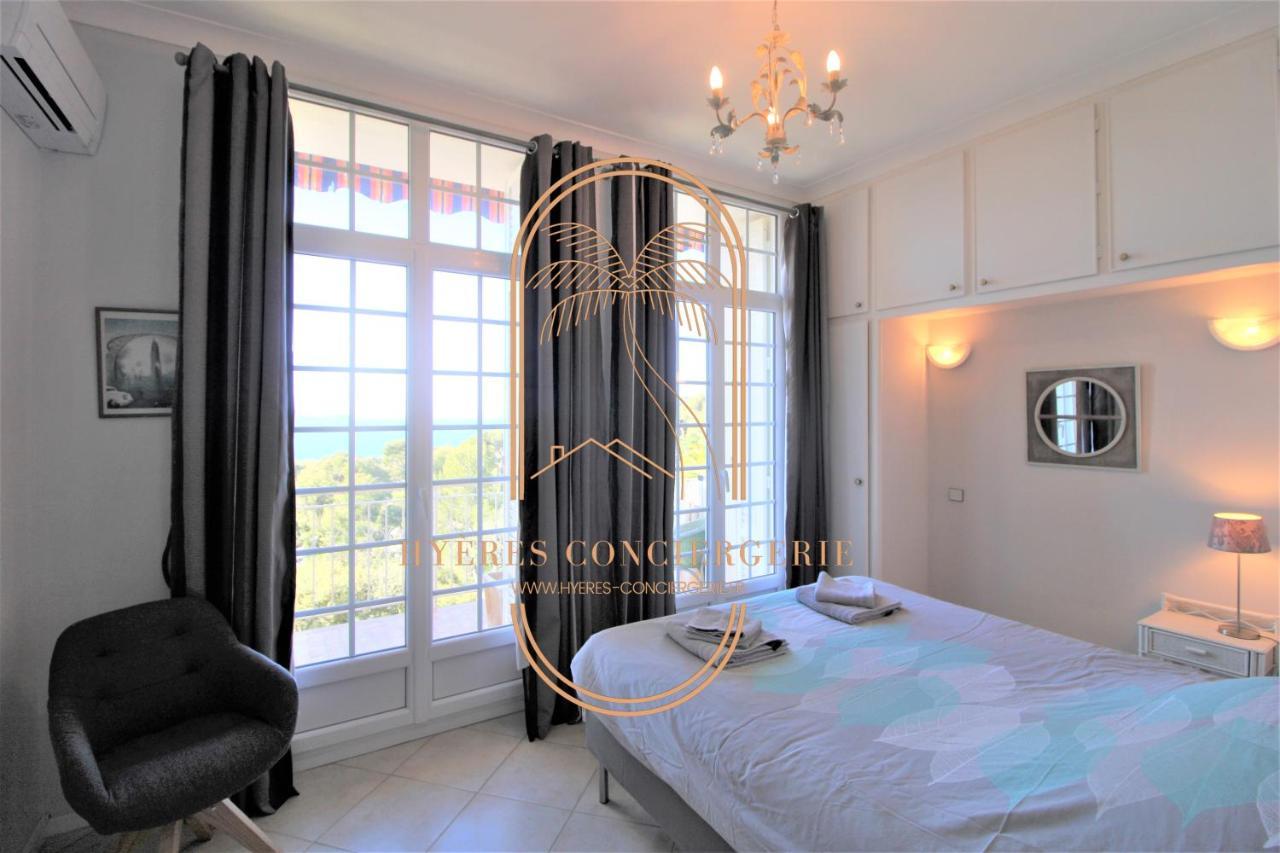 T3 Standing-Splendide vue mer - Piscine/Parking Appartement Hyères Buitenkant foto